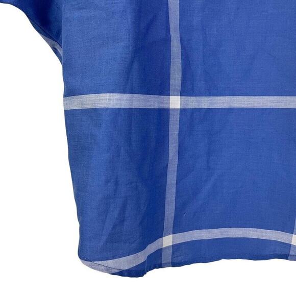 Ms Paquette Vintage USA Made Plaid Dolman Sleeve Button Up Top Blouse Shirt sz S - Picture 11 of 14